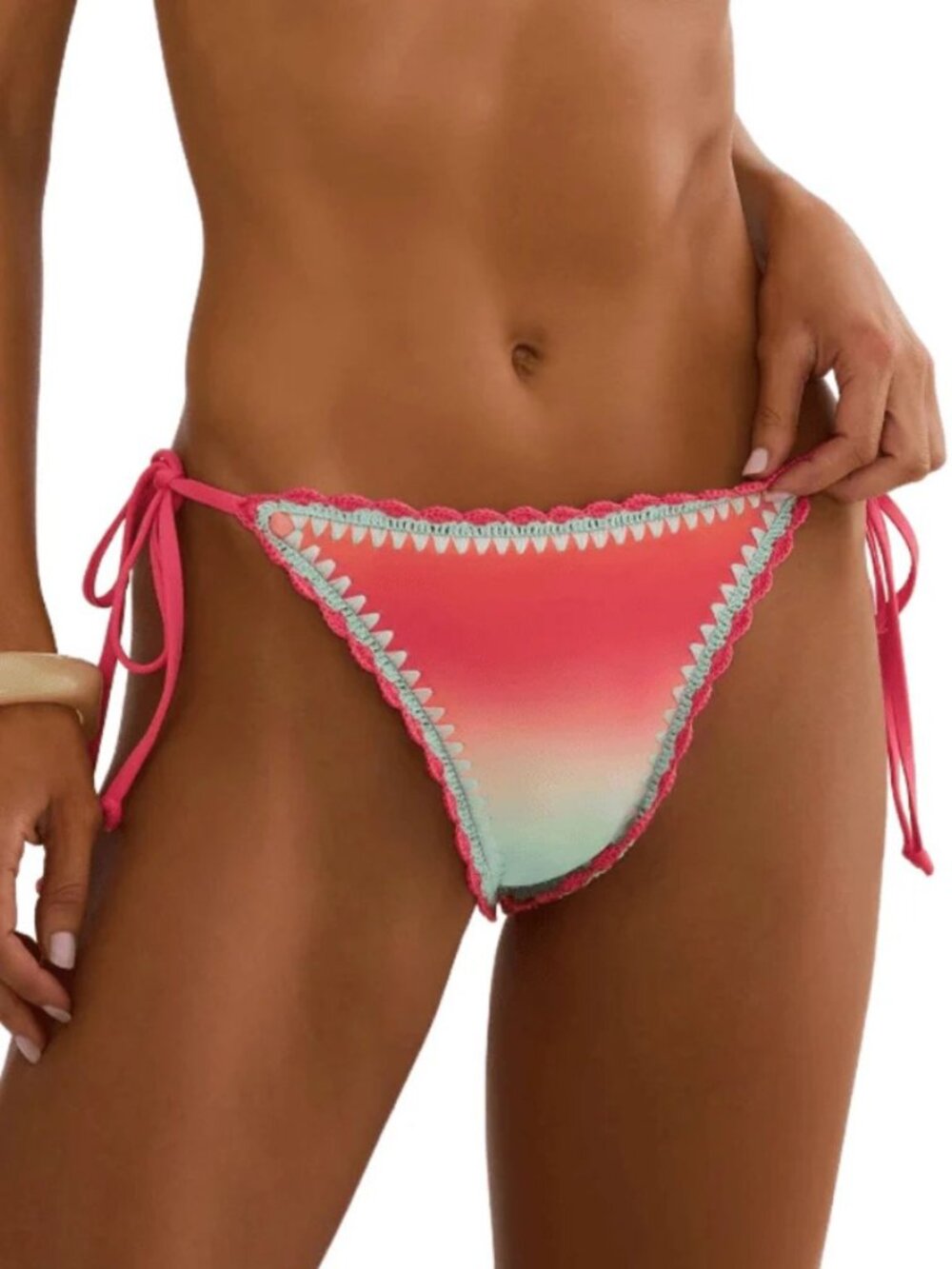 New! Beach Riot Guava Jelly Crochet Soleil Bikini Bottom XS 34173